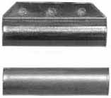 ramrod pipe, nickel silver, forward with pin lug, round, for 3/8" rod